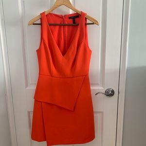 BCBGMAXAZRIA jewel red (orange-ish) cocktail dress
